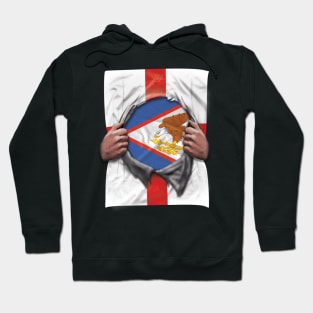 English Samoa Flag English Flag Ripped - Gift for English Samoan From English Samoa Hoodie